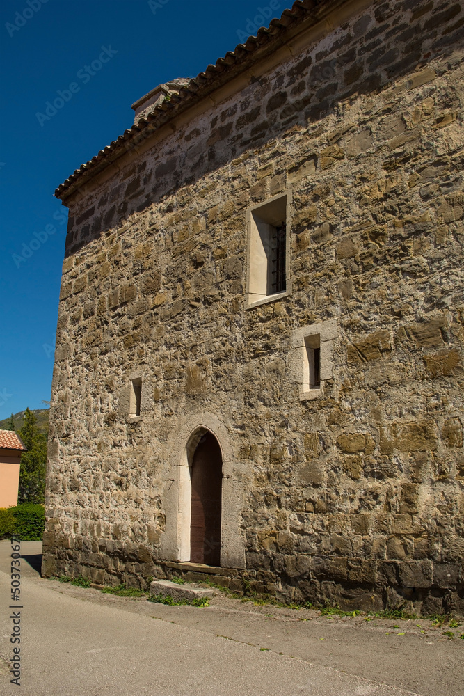 A side view of the Saint Anthony the Monk Church in the village of Roc in Istria, Croatia. This 11th century Romanesque church is called Crkva Sv Antuna Opata in Croatian
A side view of the Saint Anthony the Monk Church in the village of Roc in Istria, Croatia. This 11th century Romanesque church is called Crkva Sv Antuna Opata in Croatian