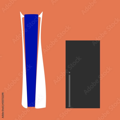 ps5 xbox on orange background