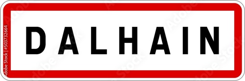 Panneau entrée ville agglomération Dalhain / Town entrance sign Dalhain