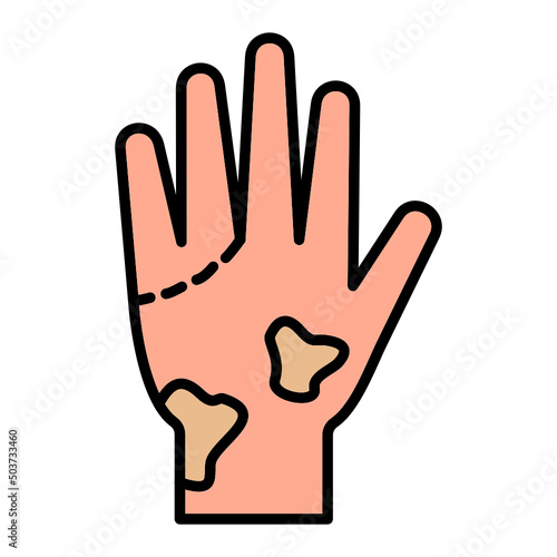 Loss Of Color In Fingers Icon