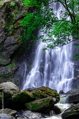 Landscape photos Khlong Lan Waterfall  the beautiful waterfall in Khlong Lan National Park of Thailand.