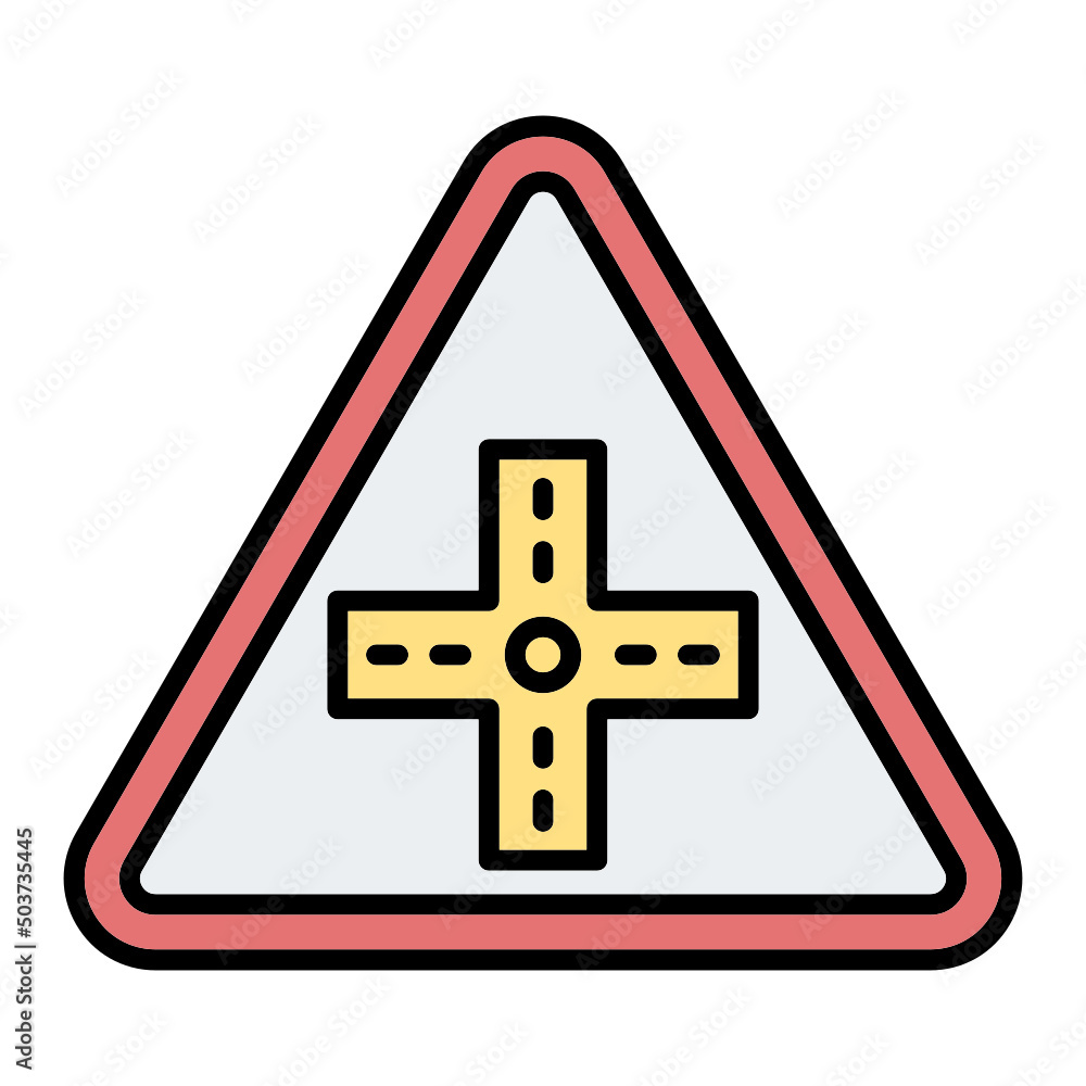 Obraz premium Cross Road Icon