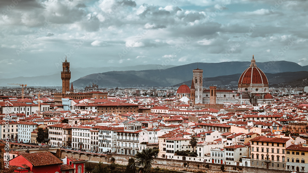A cityscape of Florence from piazzale Michelangelo.