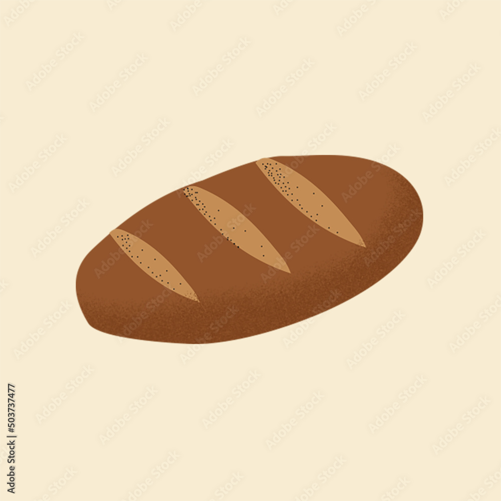 illustration of a bread. Brown bread illustration illustration of a bread. Brown bread illustration
