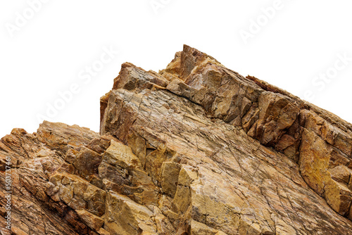 cliff rock stone details textures and patterns on white background