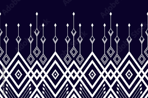 Geometric ethnic pattern traditional design for background, wallpaper, carpet, clothing, texture, textile, embroidery