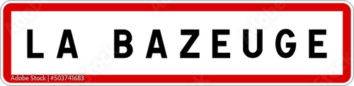 Free Download Panneau entrée ville agglomération La Bazeuge / Town entrance sign La Bazeuge - GFXLoad