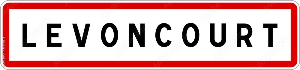 Panneau entrée ville agglomération Levoncourt / Town entrance sign Levoncourt Panneau entrée ville agglomération Levoncourt / Town entrance sign Levoncourt