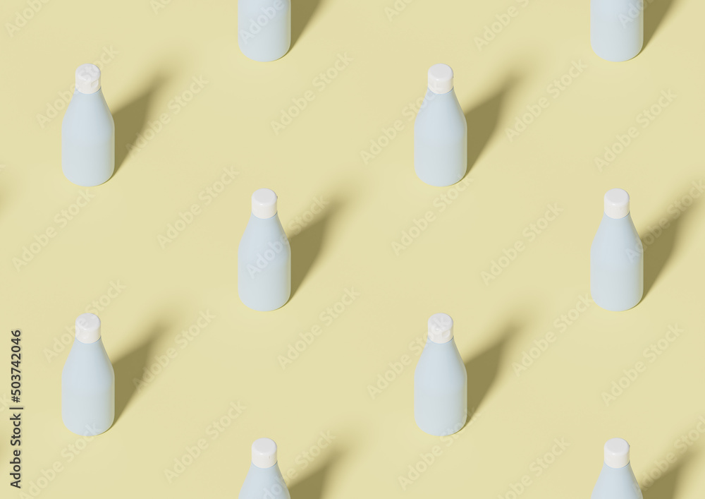 Seamless pattern with a bottle