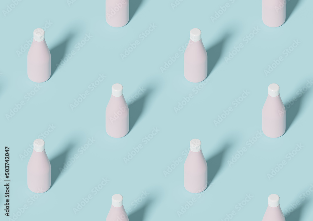 Seamless pattern with a bottle