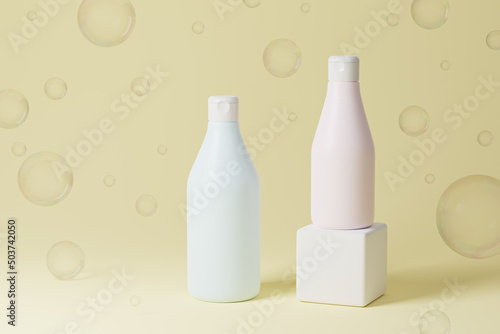 Obraz na płótnie Bottle mockup w salonie