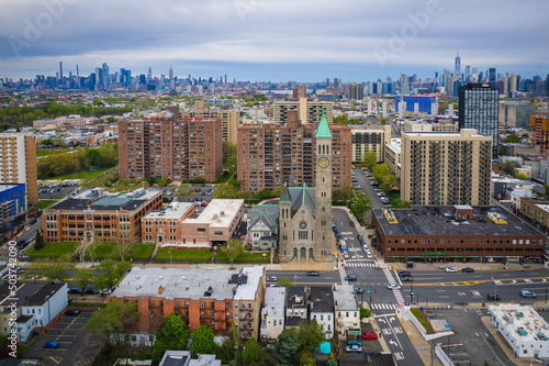 Aerial Drone of Weehawken New Jersey photo
