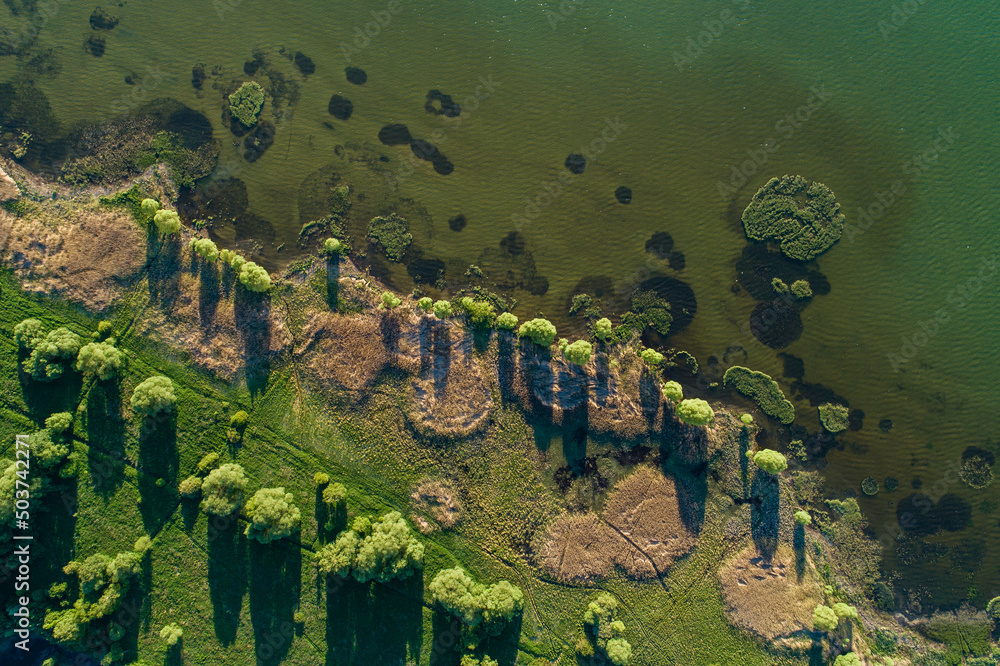 Abstract photo of the lake shore