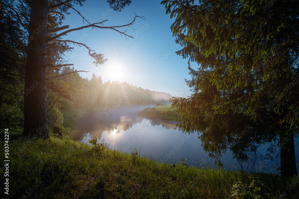 Summer night on a river