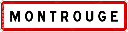 Panneau entrée ville agglomération Montrouge / Town entrance sign Montrouge
