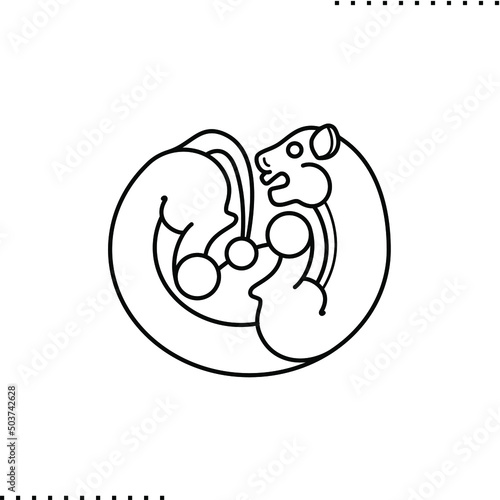 ancient gold lioness, a Scythian artefact of a fashioned object, vector isolated icon