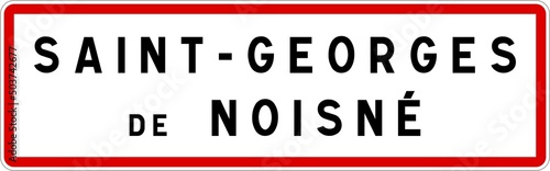 Panneau entrée ville agglomération Saint-Georges-de-Noisné / Town entrance sign Saint-Georges-de-Noisné