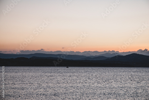 sunset over the river