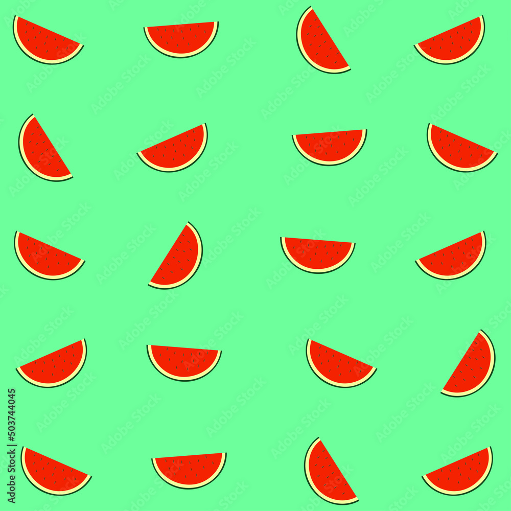 Watermelon slice pattern graphic vector illustration, perfect for summer theme background, etc Watermelon slice pattern graphic vector illustration, perfect for summer theme background, etc