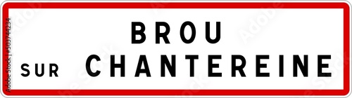 Panneau entrée ville agglomération Brou-sur-Chantereine / Town entrance sign Brou-sur-Chantereine