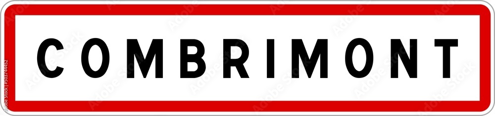 Panneau entrée ville agglomération Combrimont / Town entrance sign Combrimont Panneau entrée ville agglomération Combrimont / Town entrance sign Combrimont