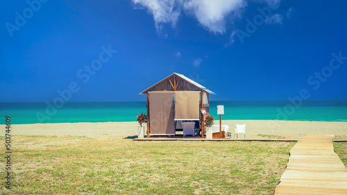 beach hut on the beach