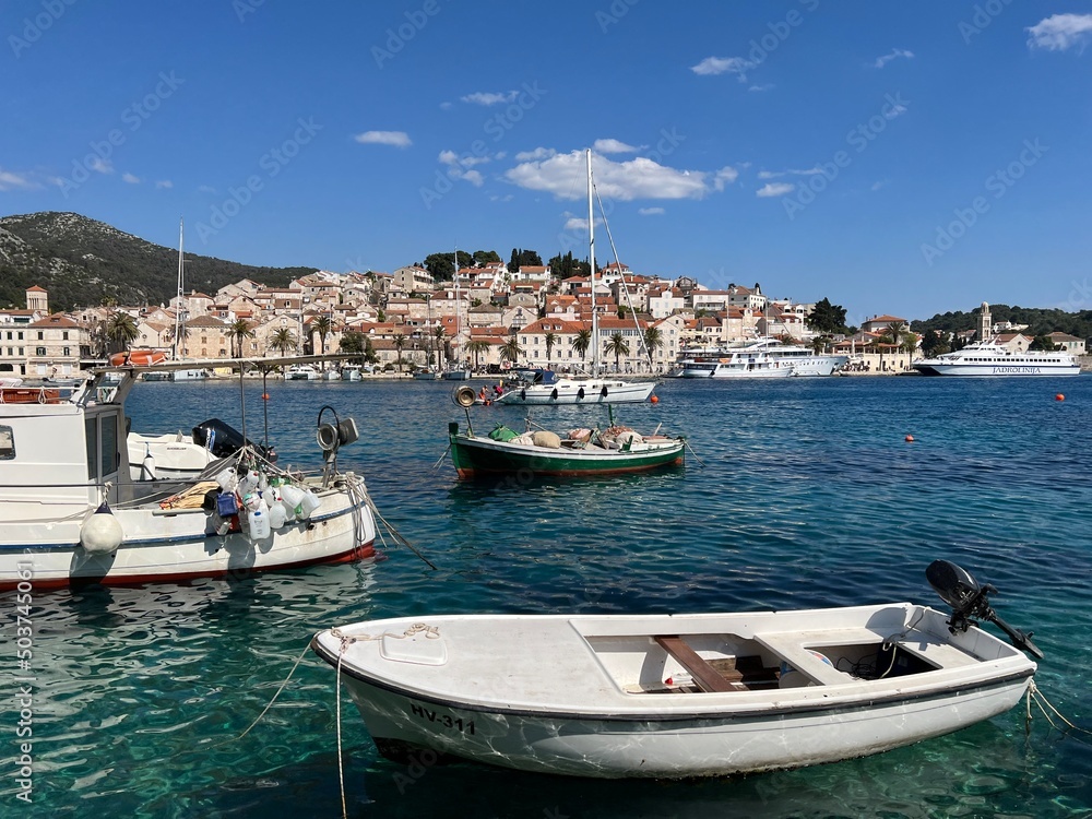 Obraz premium Panoramic view of Hvar Town, Croatia