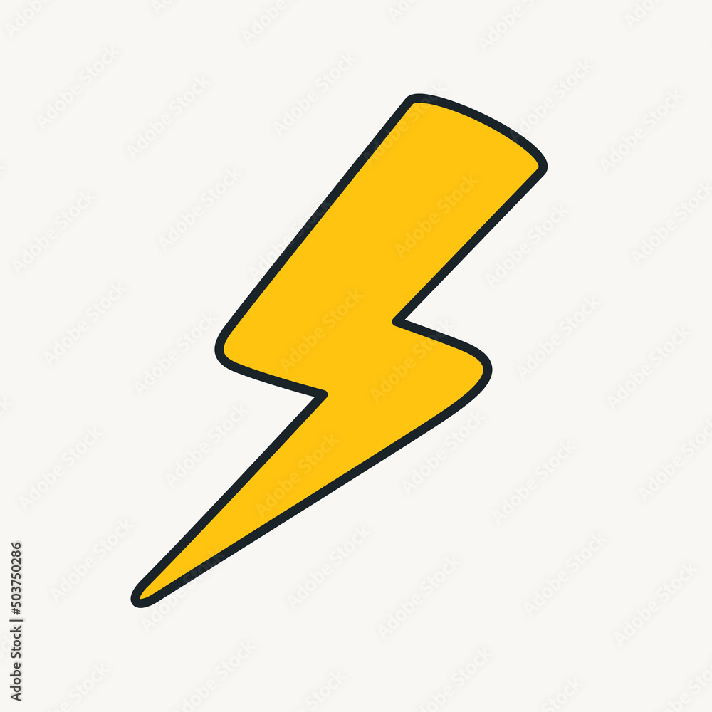 Cartoon vector funny cute Comic characters, thunderbolt. Cartoon vector funny cute Comic characters, thunderbolt.