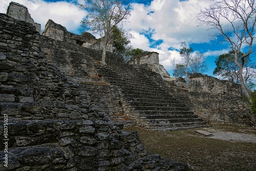 Kinichna mayan ruins located in Quintana Roo ,Mexico. This area was settled around 300BC and reached its peak around 400 - 700AD , it was inhabited up to around 1500. photo