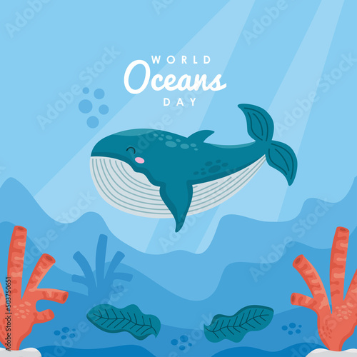 world oceans day card