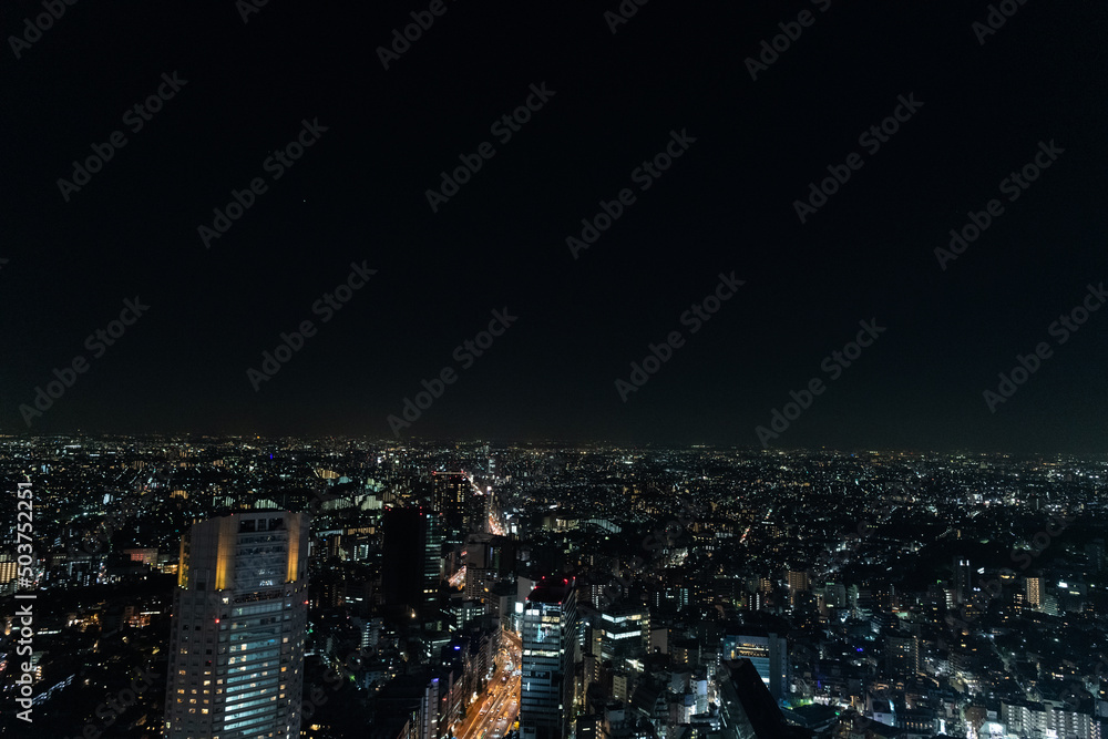 俯瞰した都市夜景