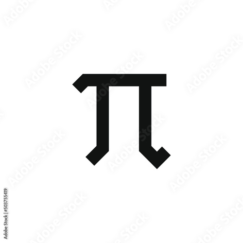 Pi symbol. Pi icon vector. Pi sign illustration