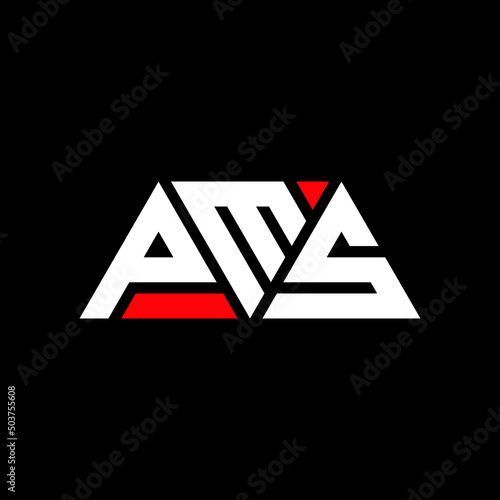 PMS triangle letter logo design with triangle shape. PMS triangle logo design monogram. PMS triangle vector logo template with red color. PMS triangular logo Simple, Elegant, and Luxurious Logo...