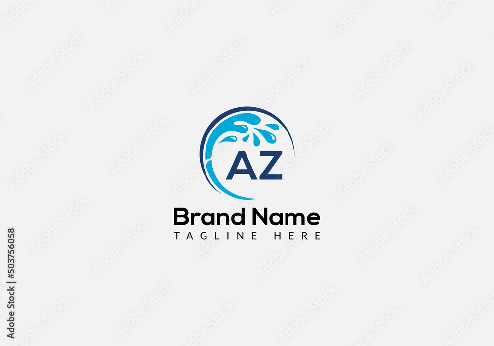 Maid Cleaning Logo On Letter AZ. Clean House Sign, Fresh Clean Logo