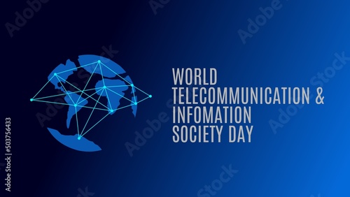 illustration of earth and world communication connection. suitable for telecommunication and information society day