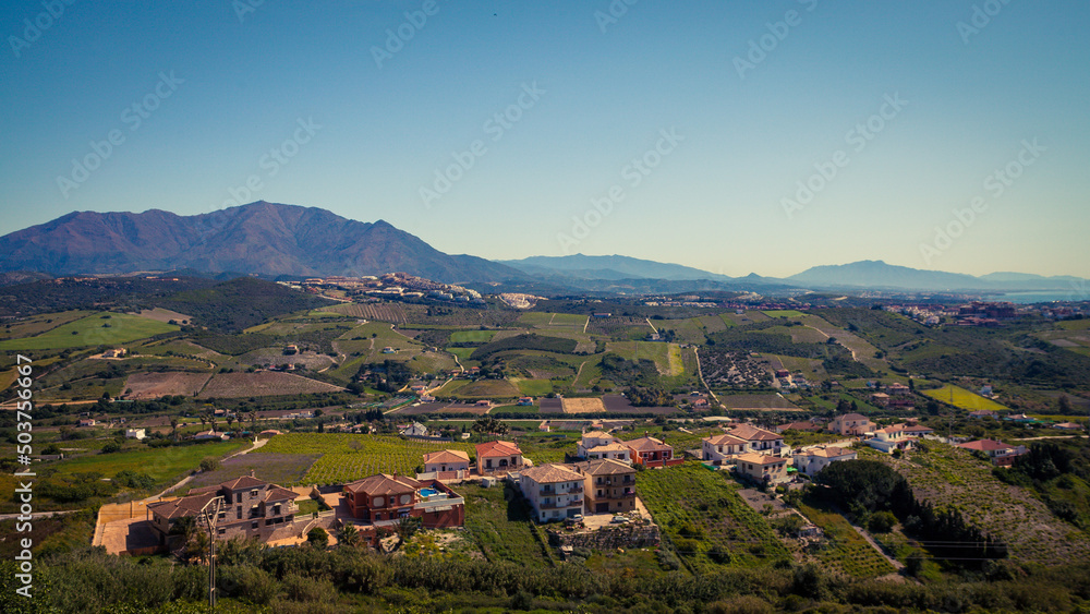 Fototapeta premium village in the mountains
