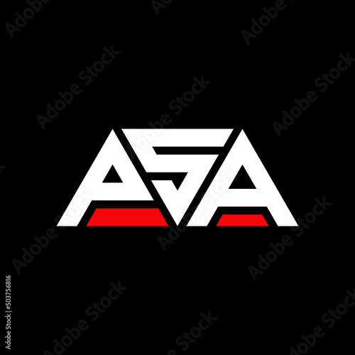 PSA triangle letter logo design with triangle shape. PSA triangle logo design monogram. PSA triangle vector logo template with red color. PSA triangular logo Simple, Elegant, and Luxurious Logo...