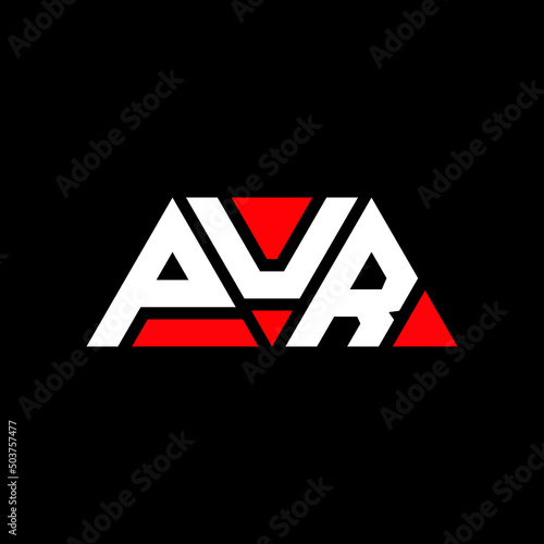 PUR triangle letter logo design with triangle shape. PUR triangle logo design monogram. PUR triangle vector logo template with red color. PUR triangular logo Simple, Elegant, and Luxurious Logo...