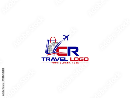 Simple CR Logo, Colorful Cr rc Letter Logo For Travel Business
