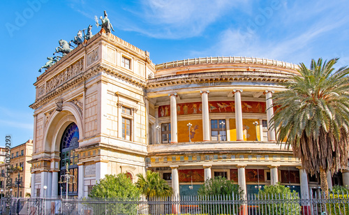 Wallpaper Mural The Politeama Garibaldi theater in Palermo  Sicily. Italy Palermo - the capital of the Italian island of Sicily Torontodigital.ca