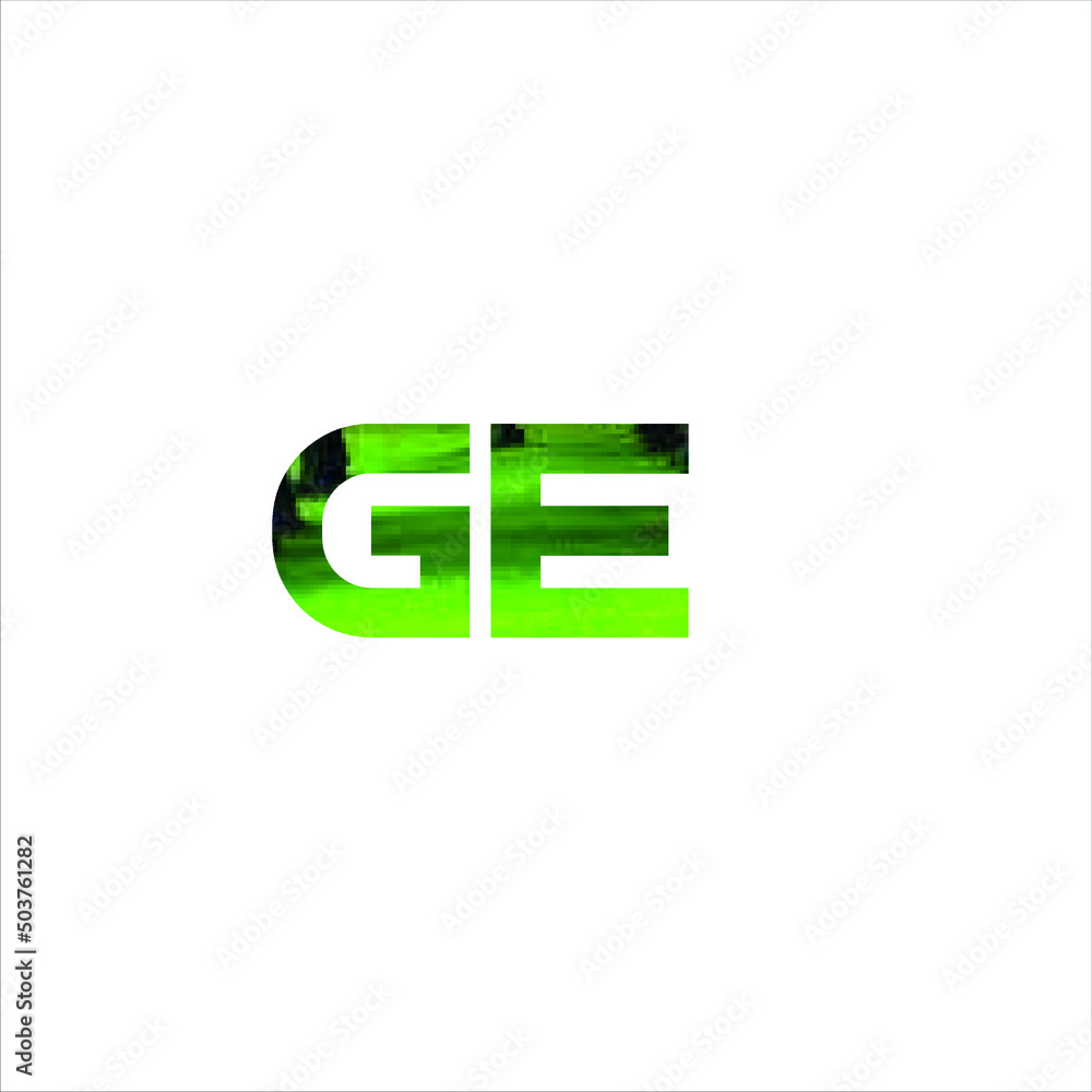 ge green logo design on white background, ge icon design. ge green logo design on white background, ge icon design.