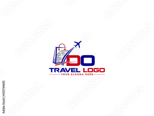 Modern DO Logo Icon, Letter Do od Logo Design Vector Image For World Tour
