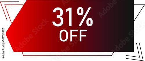 31 percent off with red vector off  format