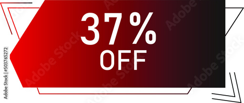 37 percent off with red vector off  format