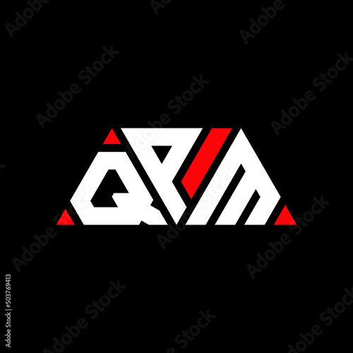 QPM triangle letter logo design with triangle shape. QPM triangle logo design monogram. QPM triangle vector logo template with red color. QPM triangular logo Simple, Elegant, and Luxurious Logo... photo