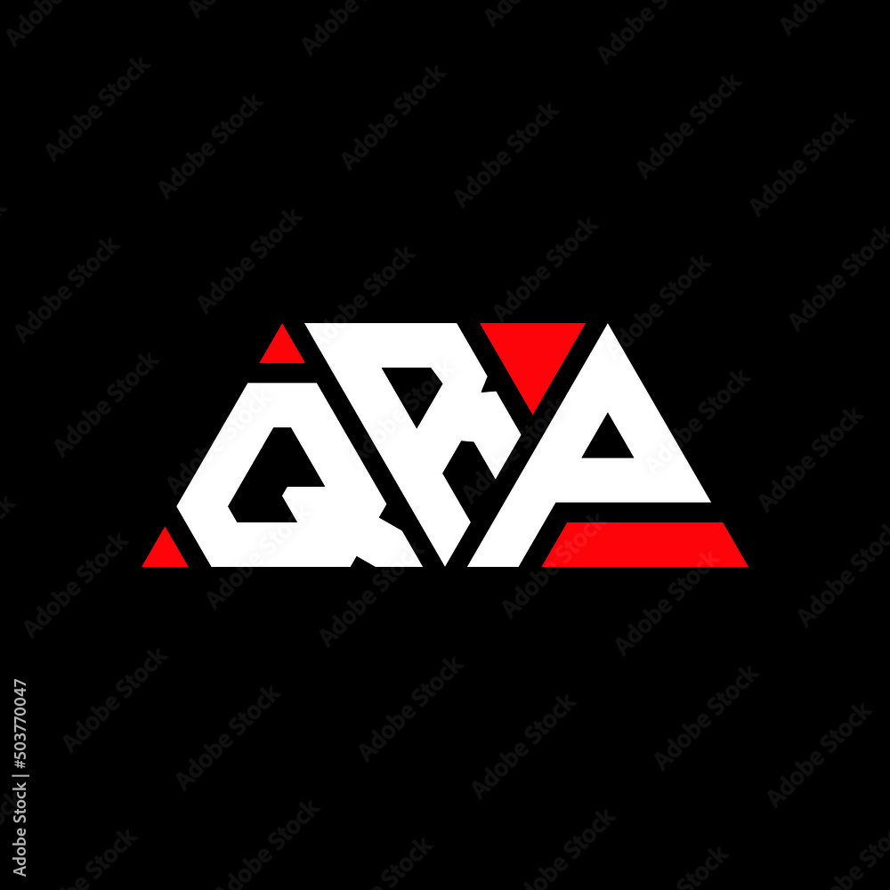 QRP triangle letter logo design with triangle shape. QRP triangle logo design monogram. QRP triangle vector logo template with red color. QRP triangular logo Simple, Elegant, and Luxurious Logo...