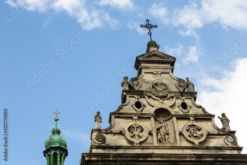Facade of the The Bernardine church and monastery located in the Lviv, Ukraine. photo
