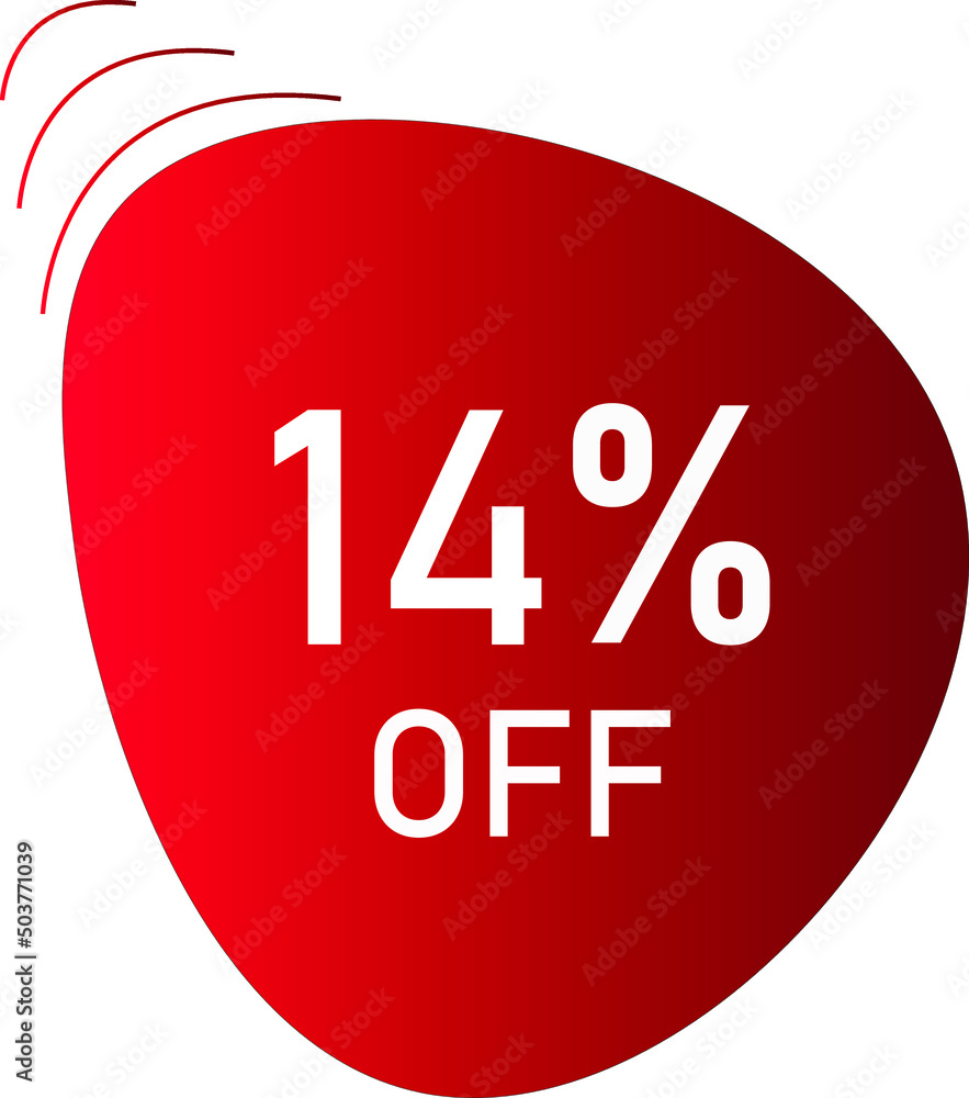 14 percent off with red vector off circle format 14 percent off with red vector off circle format