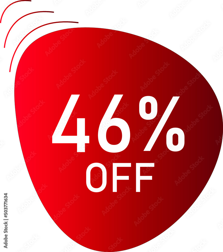 46 percent off with red vector off circle format 46 percent off with red vector off circle format