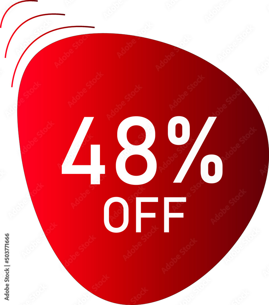 48 percent off with red vector off circle format 48 percent off with red vector off circle format